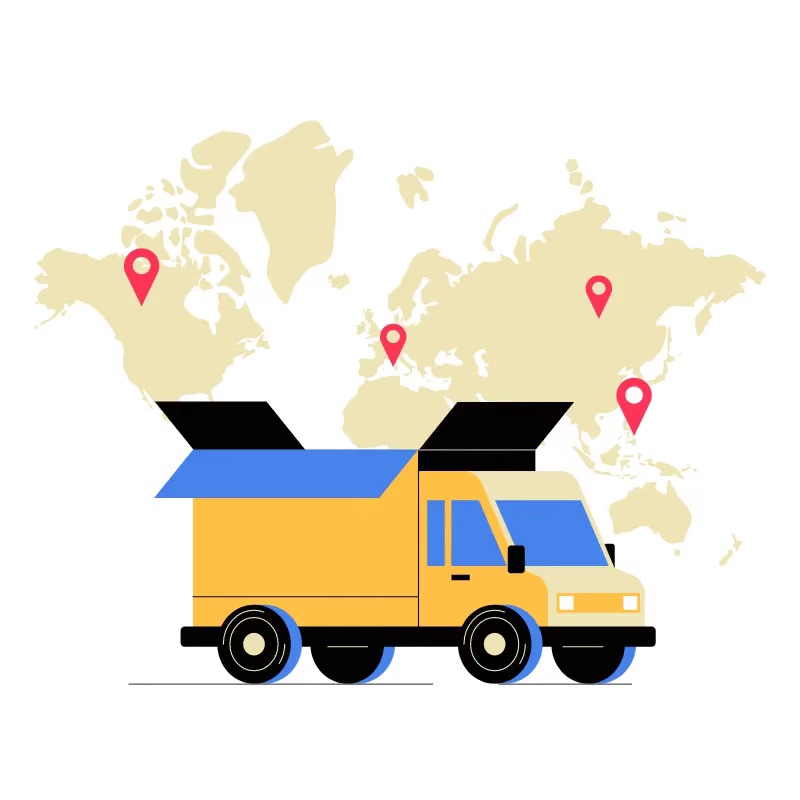 Parcel being delivered